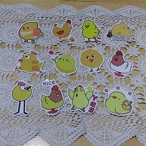 Cute chicks and chickens colorful stickers for crafts, laptop, lockers